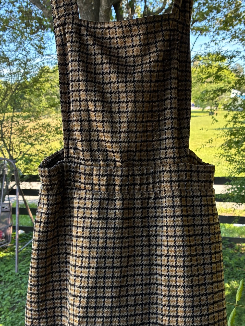 Liberty Love Brown and Black Plaid Mini Dress